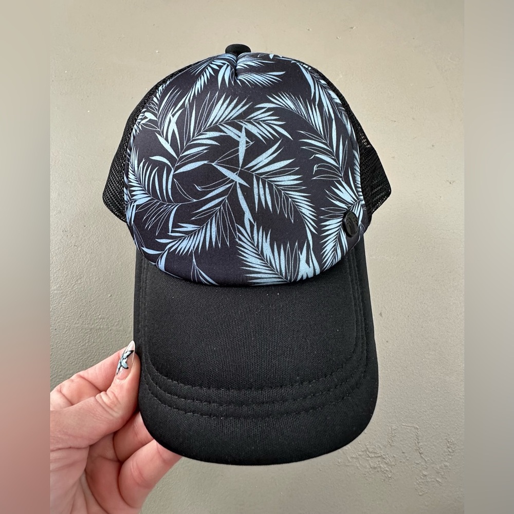 BlankSies Nu Skin Black Trucker Hat Palm Print Snapback Adjustable Cap